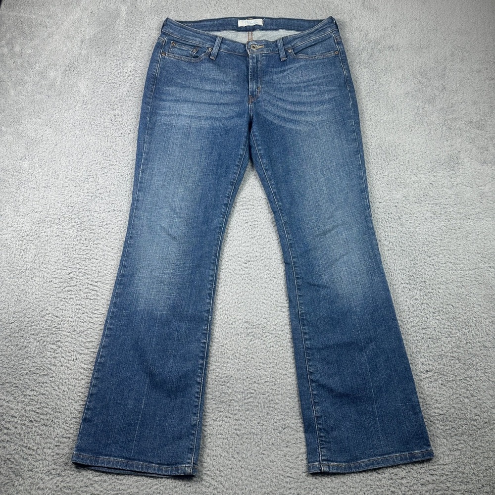 Levis 545 Low Boot‎ Cut Jeans Womens 12 Medium (Fits 32x30) Blue Stretch Denim
